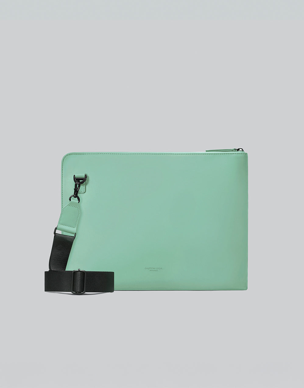 Porta laptop Spläsh 16" Menta, vista frontal con correa