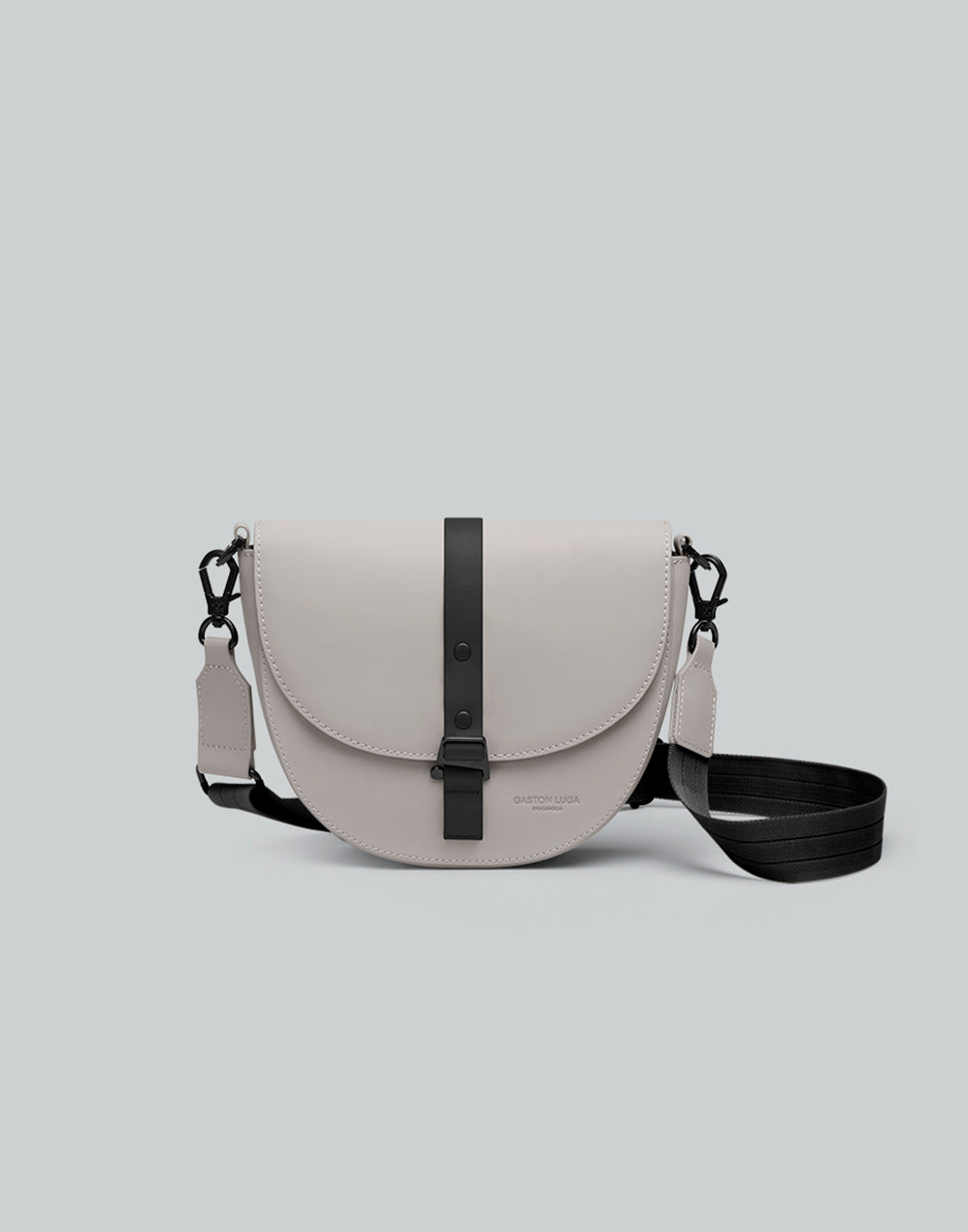 Bolso Spläsh Moon Crossbody Taupe, vista frontal con correa